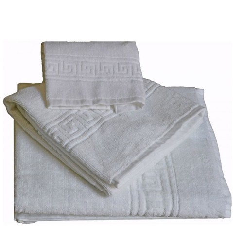 TRIS ASCIUGAMANI LINEA HOTELLERIE VARIE MISURE 100% COTONE MOD:4485